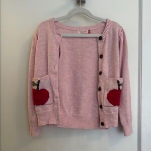 Pink Sweater with Apple Design